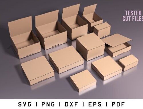 Caja con tapa abatible para corte láser y CNC | Diseño optimizado para MDF y acrílico