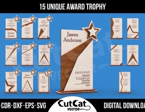 15 Trofeos de Premios Únicos a la Excelencia