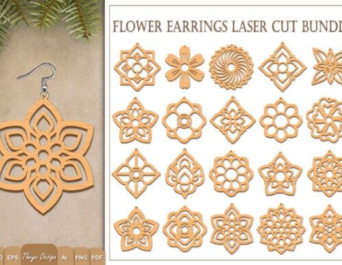 Pendientes de flores de diseño