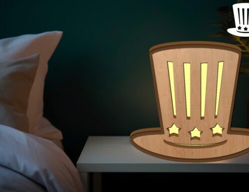 Caja de luz nocturna 3D de América