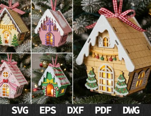 Adornos navideños para corte láser y CNC, perfectos para decoración Hogar Navidad