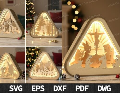 Farolillos navideños decorativos para corte láser y CNC