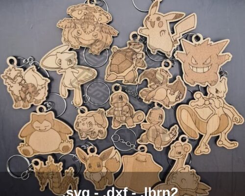 Juego de llaveros de Pokémon de la región de Kanto