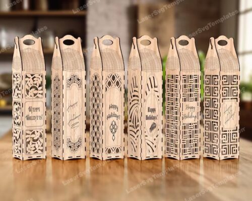 Paquete de 6 cajas de regalo para botellas de vino