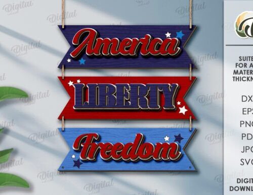 Decoración de pared del 4 de julio