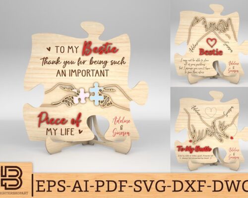 Letrero de amistad personalizado para corte láser y CNC, ideal para decoración