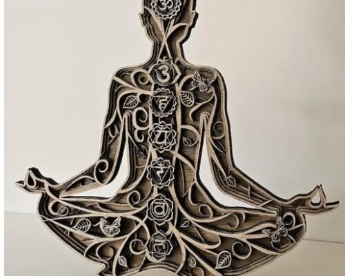 Diseño de buda arte de los chakras adorno