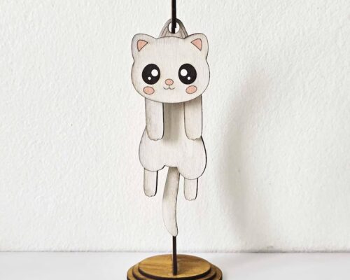 Gato ondulado 3D para corte láser y CNC, perfecto para decoración