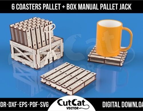 6 posavasos Pallet en caja Boxer