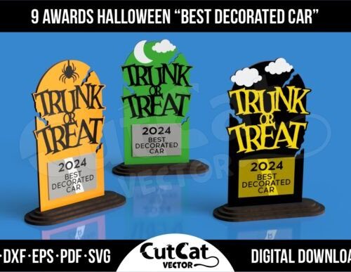 9 premios de diseño de baúl o dulce de Halloween