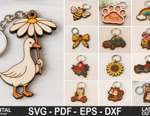 Adorable paquete de llaveros