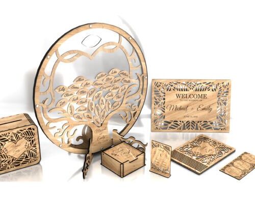 Tablero MDF para boda diseño personalizado