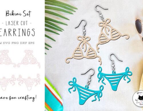 Pendientes de verano divertidos de bikini