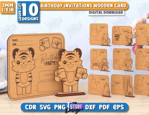 Paquete de invitaciones de cumpleaños