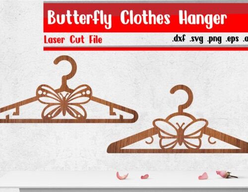 Perchas de ropa con forma de mariposa