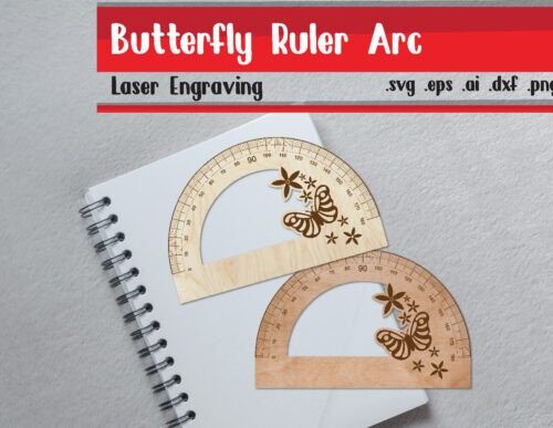 Arco Regla Mariposa - Diseño para corte láser y CNC, archivo vectorial optimizado