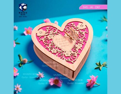 Caja Corazón Mariposa