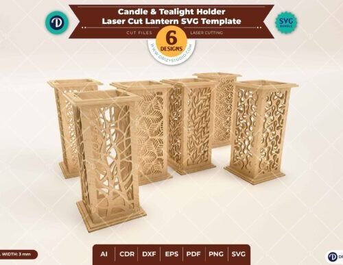 Juego de 6 candelabros y portavelas
