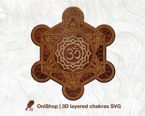 Chakra en capas 3D arte merkaba
