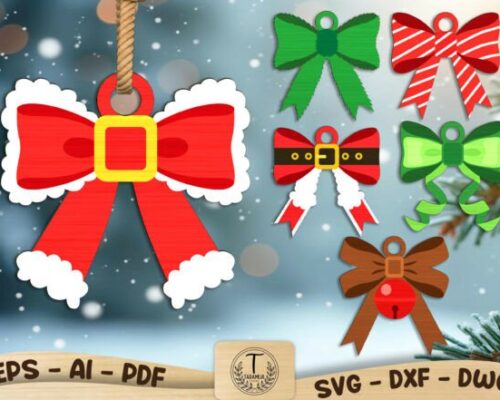 Adornos Navideños para Corte Laser y CNC en MDF