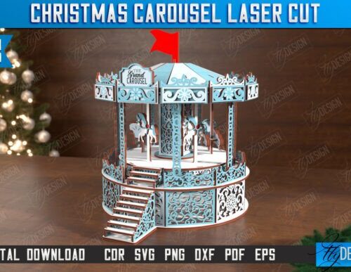 Tablero MDF blanco para corte láser Navidad
