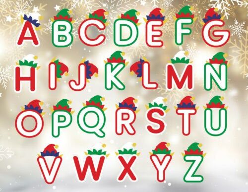 Alfabeto Navideño para corte láser Hogar