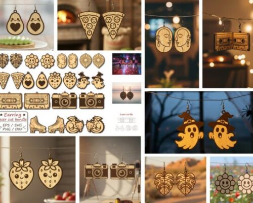 Paquete de pendientes grabados para joyería手工打造耳饰装饰包