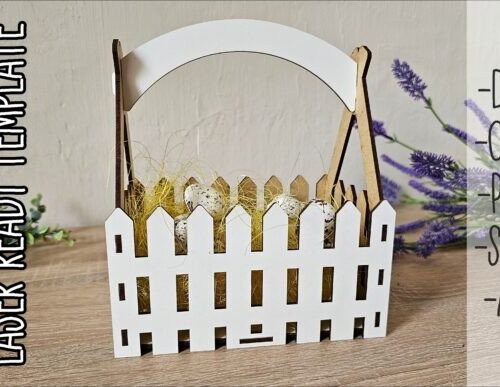 Diseño de valla de canasta de Pascua