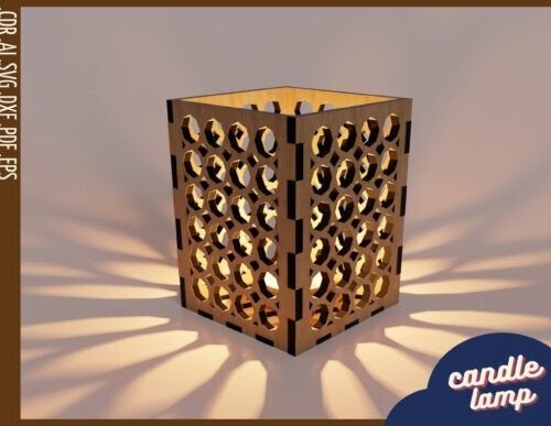 Elegante lámpara de mesa — Diseño para corte láser y CNC (compatible MDF 3mm 30×42 cm)