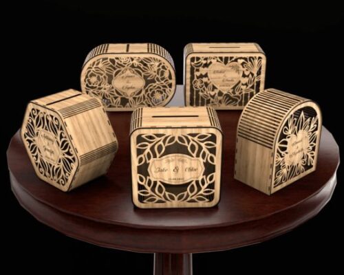 Elegantes cajas para tarjetas de boda