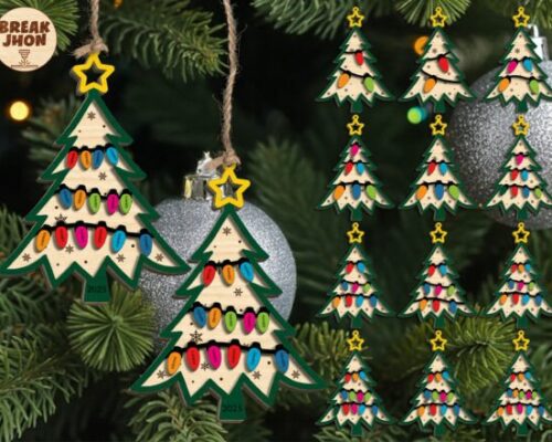 Adorno Navidad personalizado para árbol familia