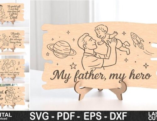 Paquete de placas para el Día del Padre