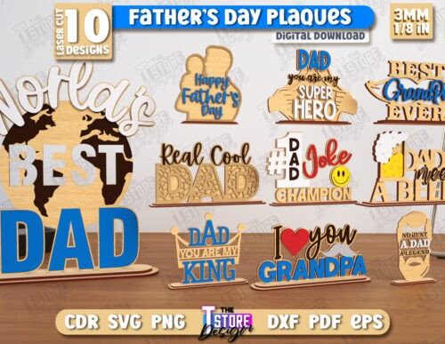 Paquete de placas para el Día del Padre