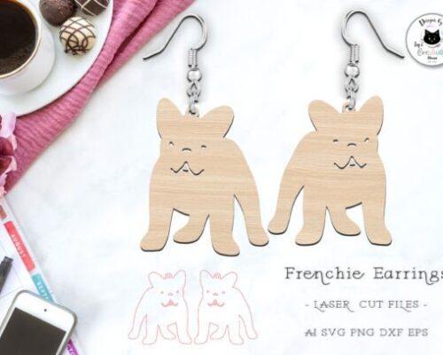 Pendientes de bulldog francés