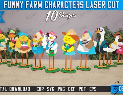 Paquete de personajes divertidos de la granja