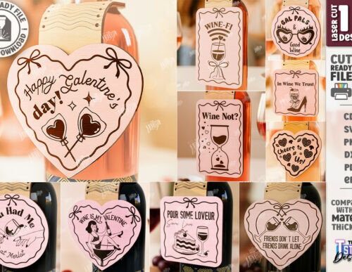 Etiquetas personalizadas para vino Día del Padre