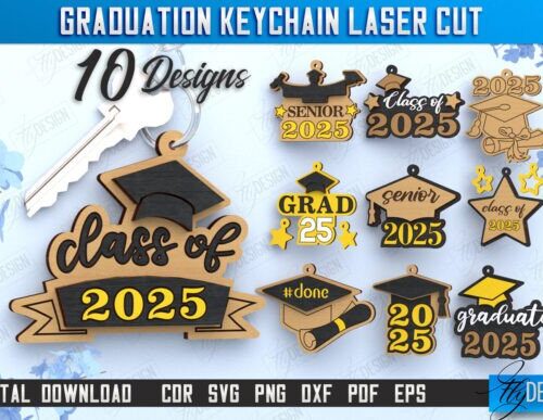 Paquete de llaveros de graduación
