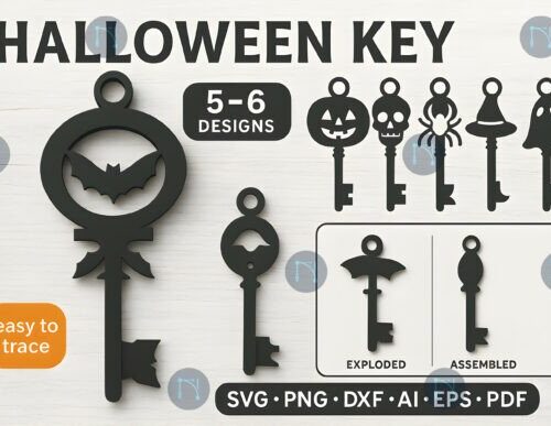 Paquete Halloween para corte láser y CNC, decoración y manualidades