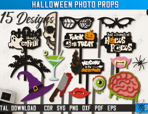 Diseños Halloween para corte láser y CNC, ideal para decoración y manualidades