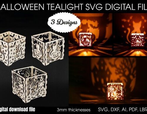 Diseños Halloween para corte láser y CNC, decoración y manualidades