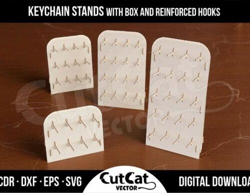 Expositor llaveros personalizados para corte láser y CNC