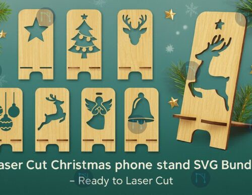 Tablero navideño MDF para corte láser CNC, 420x300x3 mm