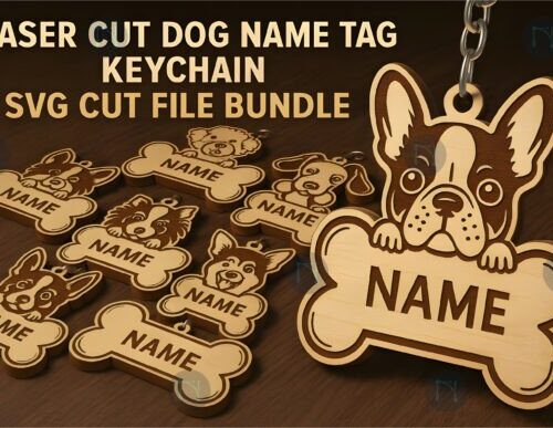 Llavero con placa personalizada para perro Día del Padre