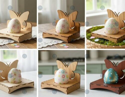 Porta huevos de Pascua para corte láser y CNC, archivos SVG y DXF incluidos