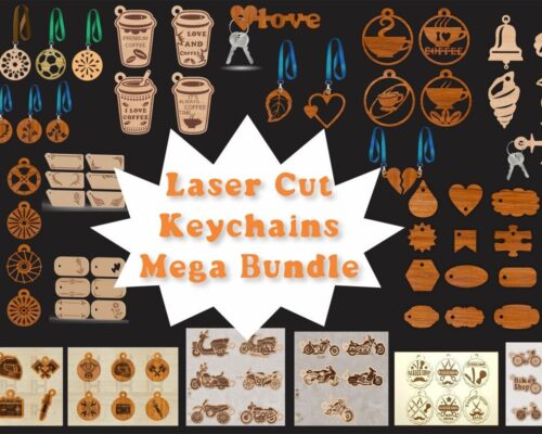 Mega pack de llaveros para corte láser y CNC – diseños listos para personalizar