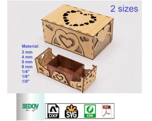 Caja de regalo con corazones