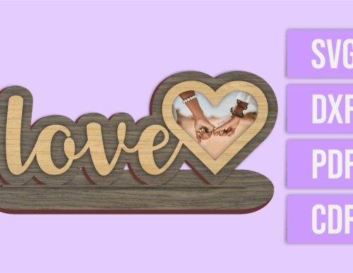 Tablero MDF para corte láser Hogar Día del Amor