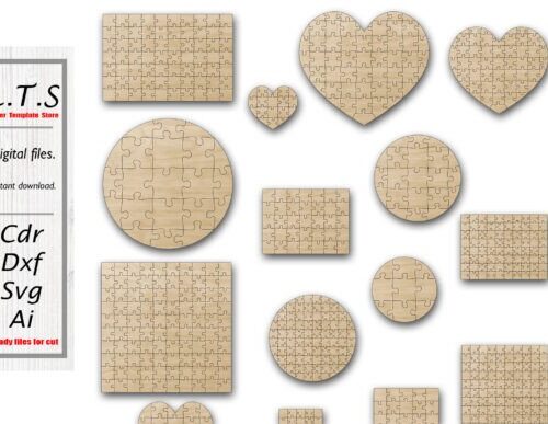 24 Rompecabezas para Corte Láser y CNC — Pack de Diseños Vectoriales Listos