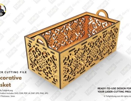 Cesta decorativa geométrica