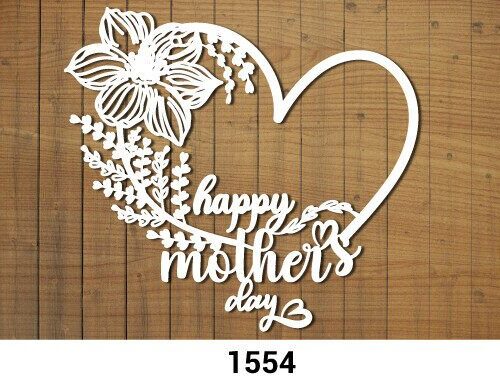 Corazón floral del Día de la Madre